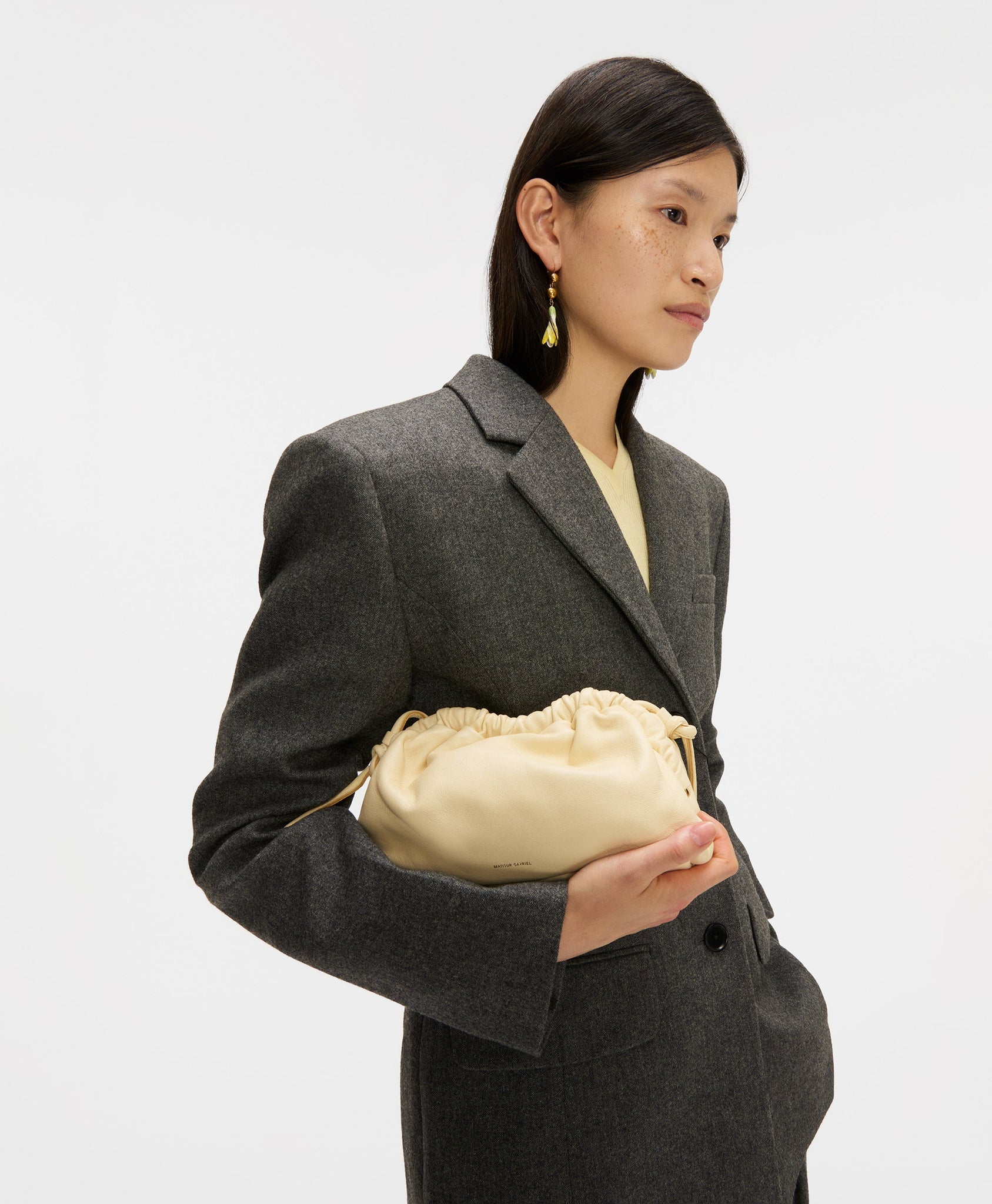 Mini Cloud Clutch in Oxblood