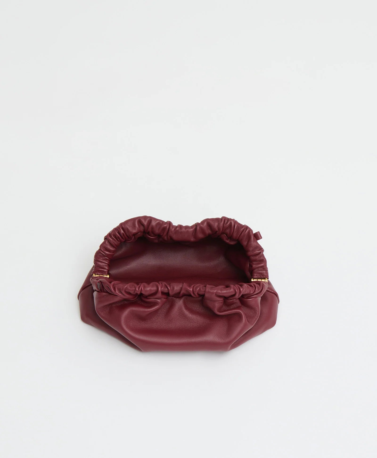 Mini Cloud Clutch in Oxblood