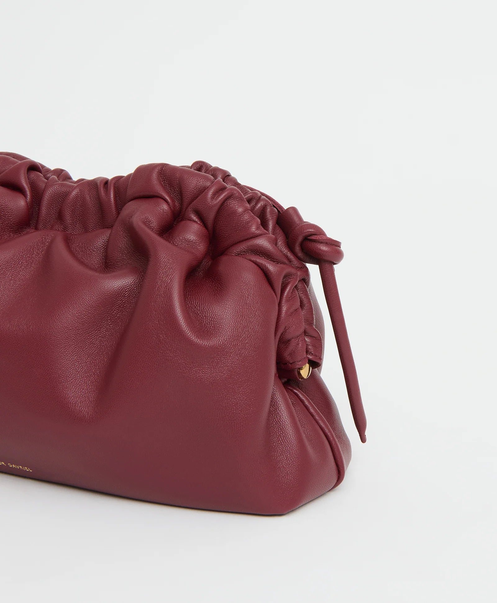 Mini Cloud Clutch in Oxblood