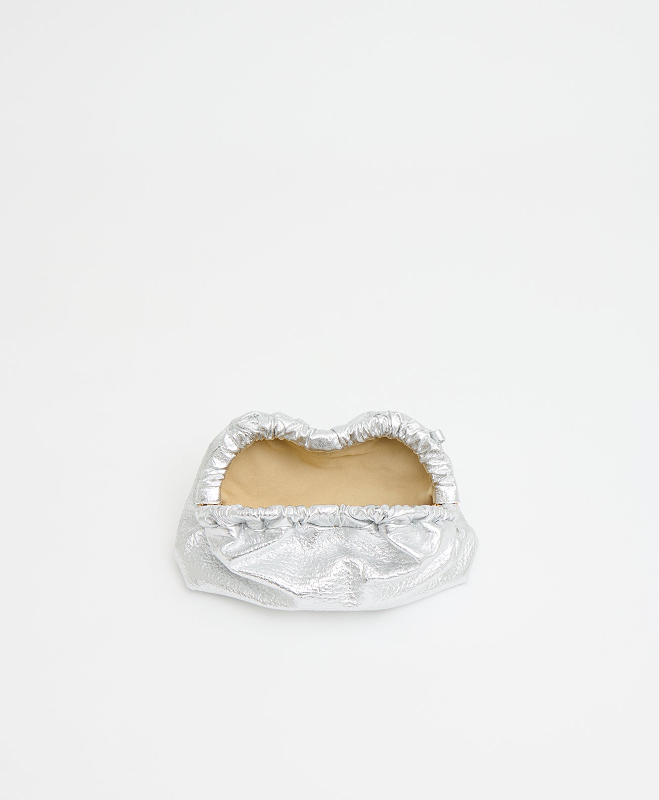 Mini Cloud Clutch in Silver