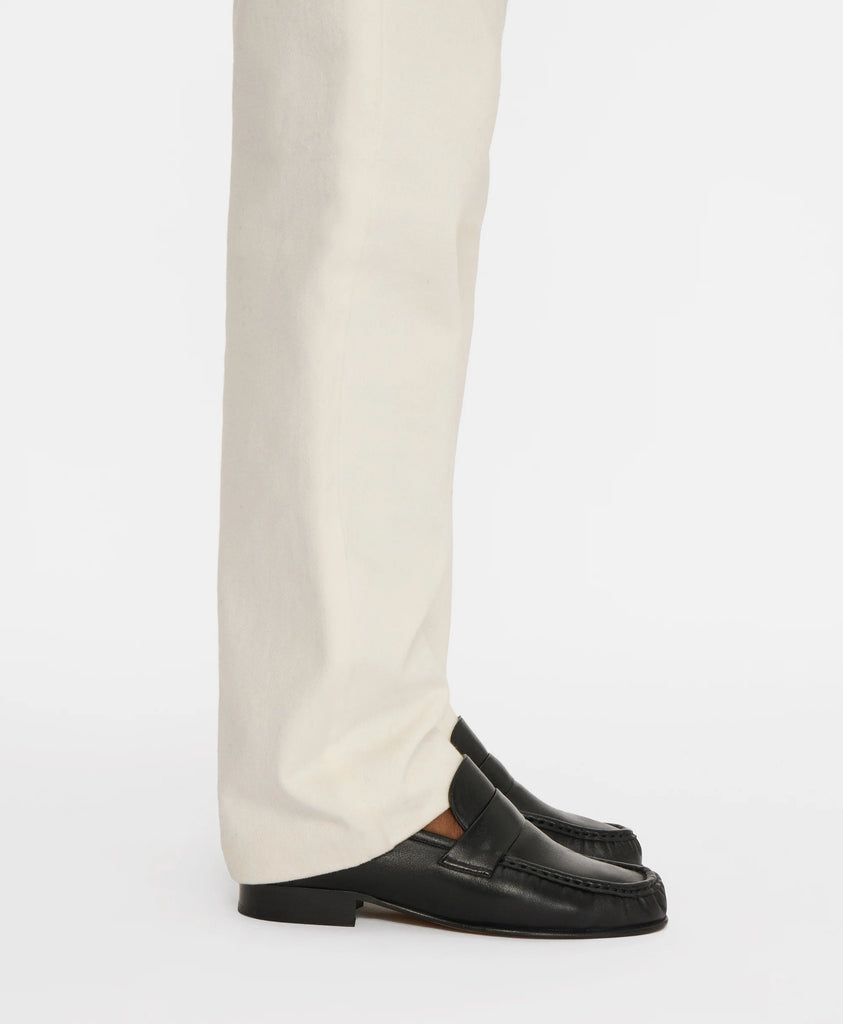 Ruched Loafer in Espreso Suede