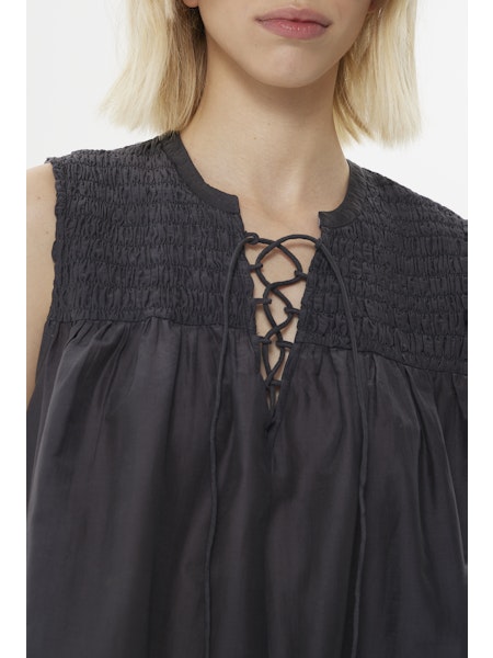 Corrientes Triana Top in Charcoal