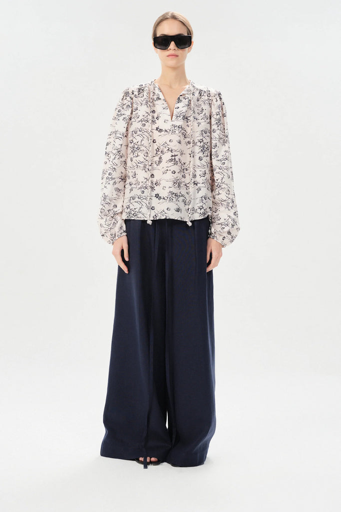 Forest Violet Blouse in Light Foliage
