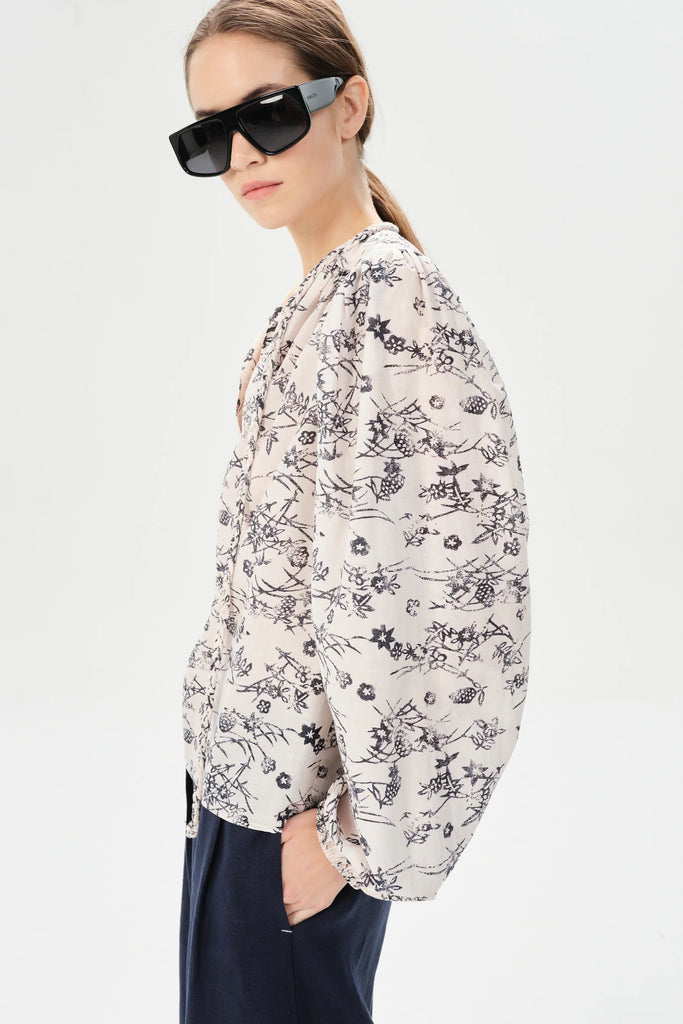 Forest Violet Blouse in Light Foliage