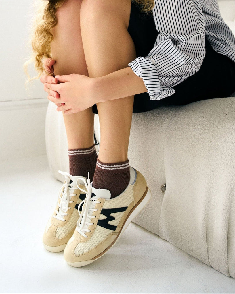 Mesh Sneaker Socks in Coffee Bean