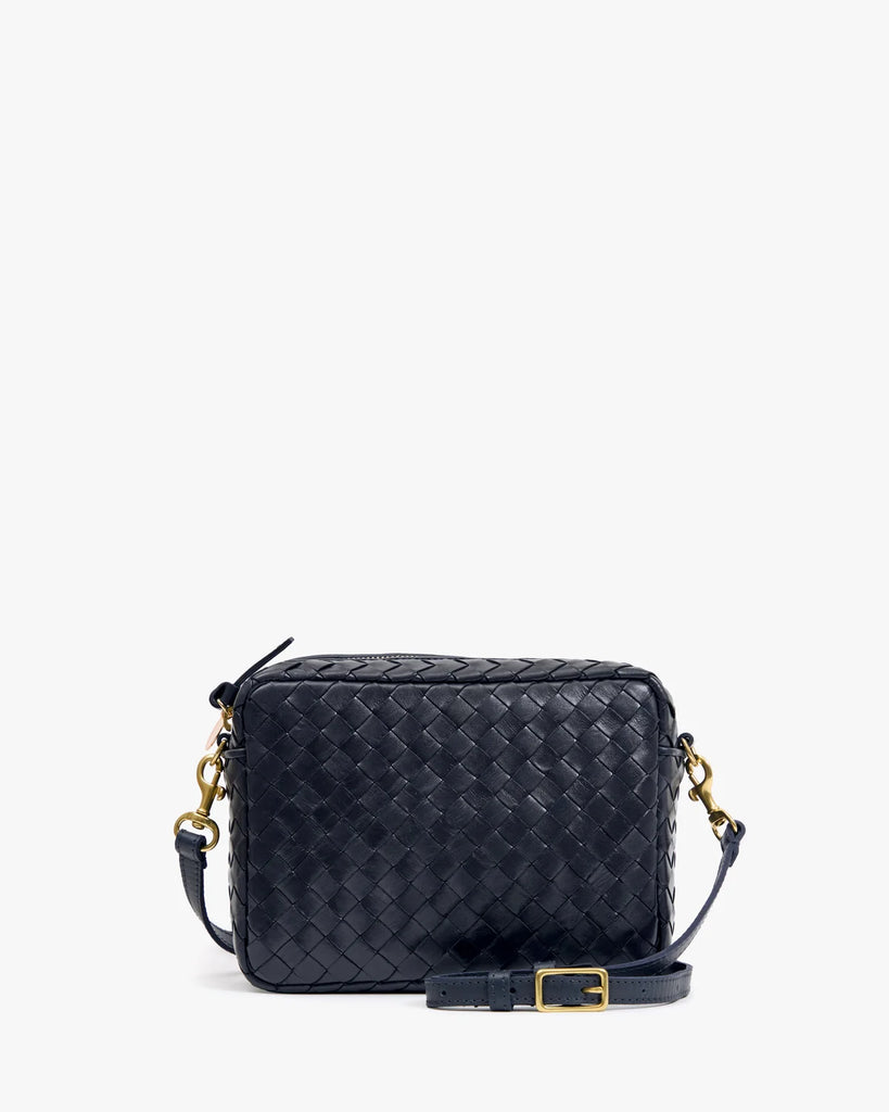 Midi Sac w/ Pocket in Twilight Navy Diagonal Woven