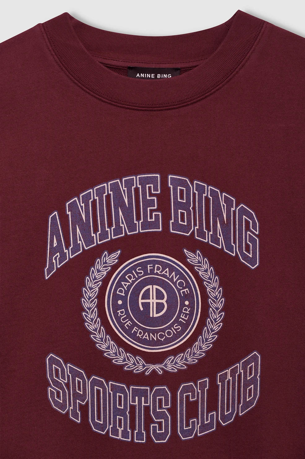 Miles Sweatshirt Collegiate in Burgundy