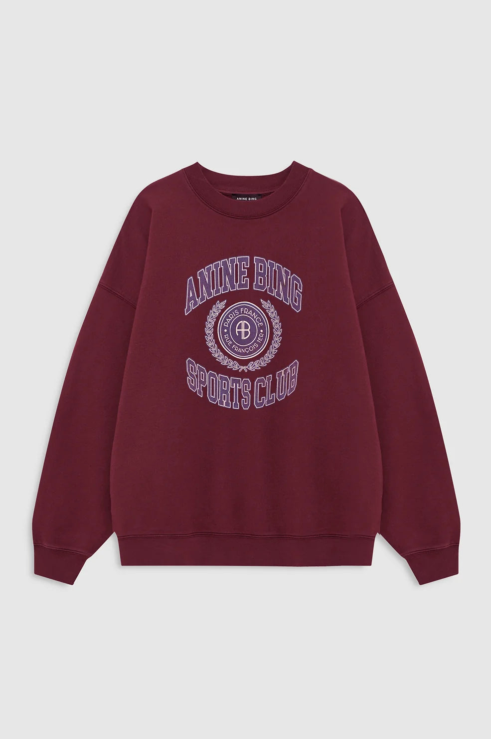 Miles Sweatshirt Collegiate in Burgundy