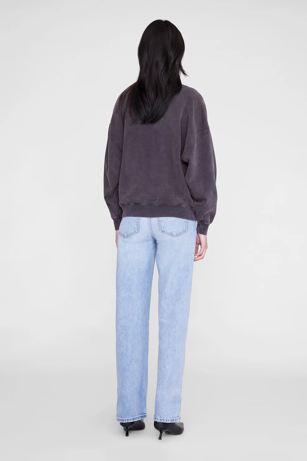 Miles Sweatshirt Tiger Bing in Washed Black