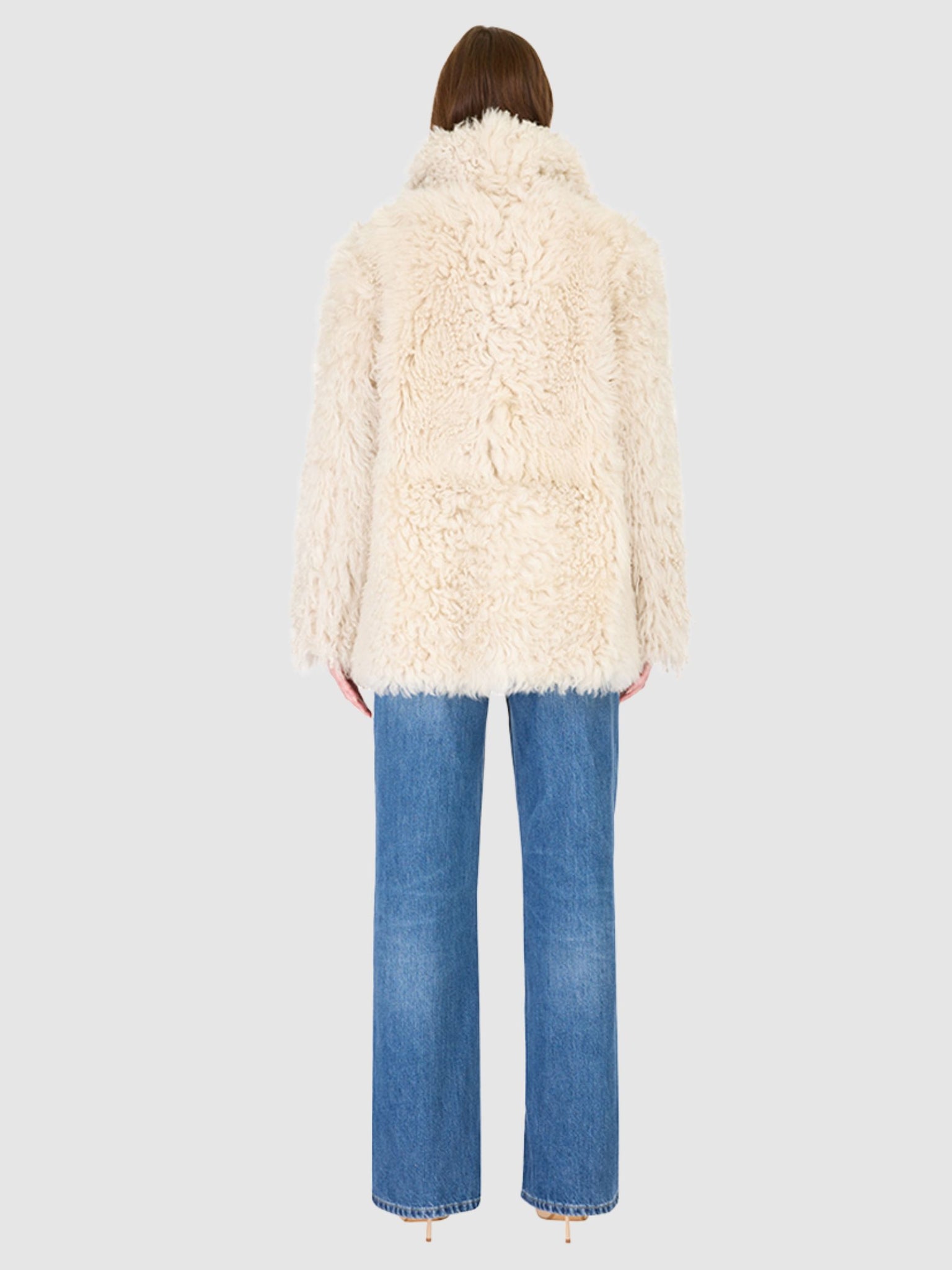 Milky Way Reversible Jacket in Ivory Nappa Toscana