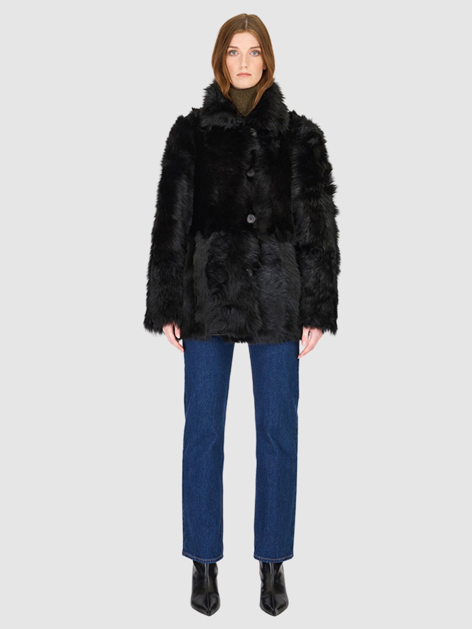 Milky Way Reversible Jacket in Jet Nappa Toscana
