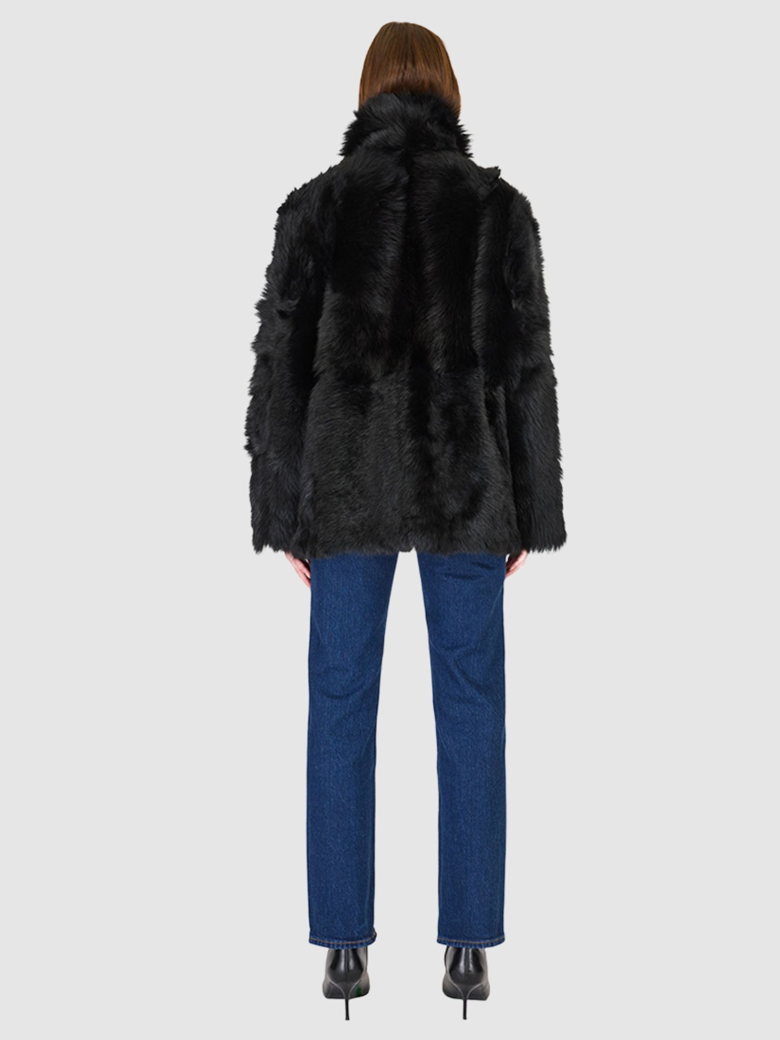 Milky Way Reversible Jacket in Jet Nappa Toscana