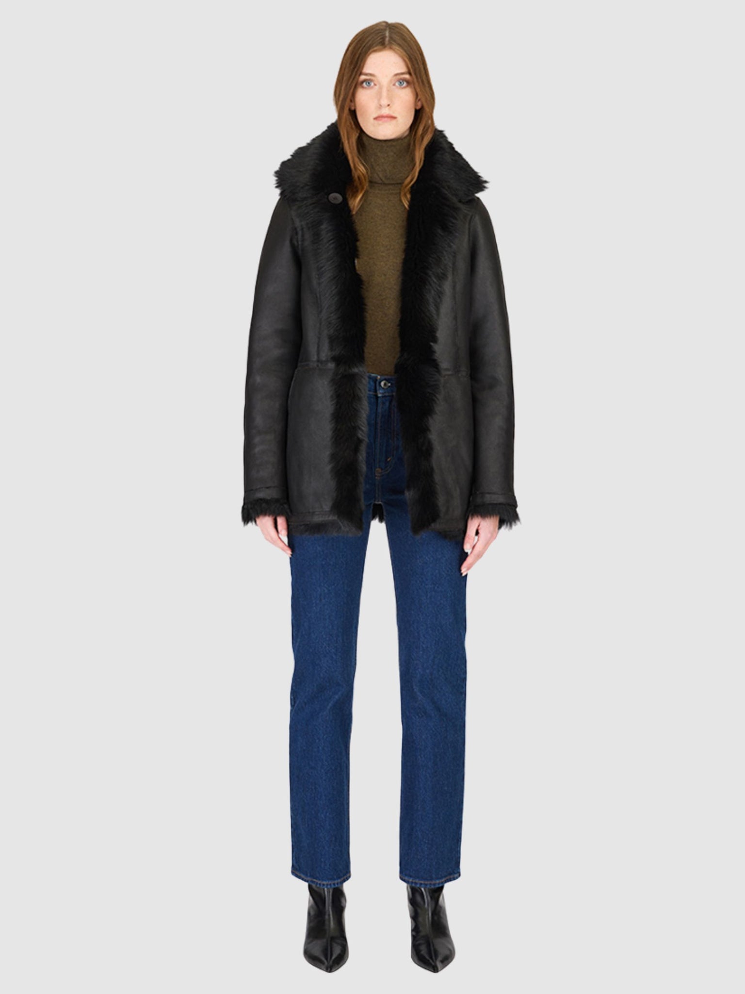 Milky Way Reversible Jacket in Jet Nappa Toscana