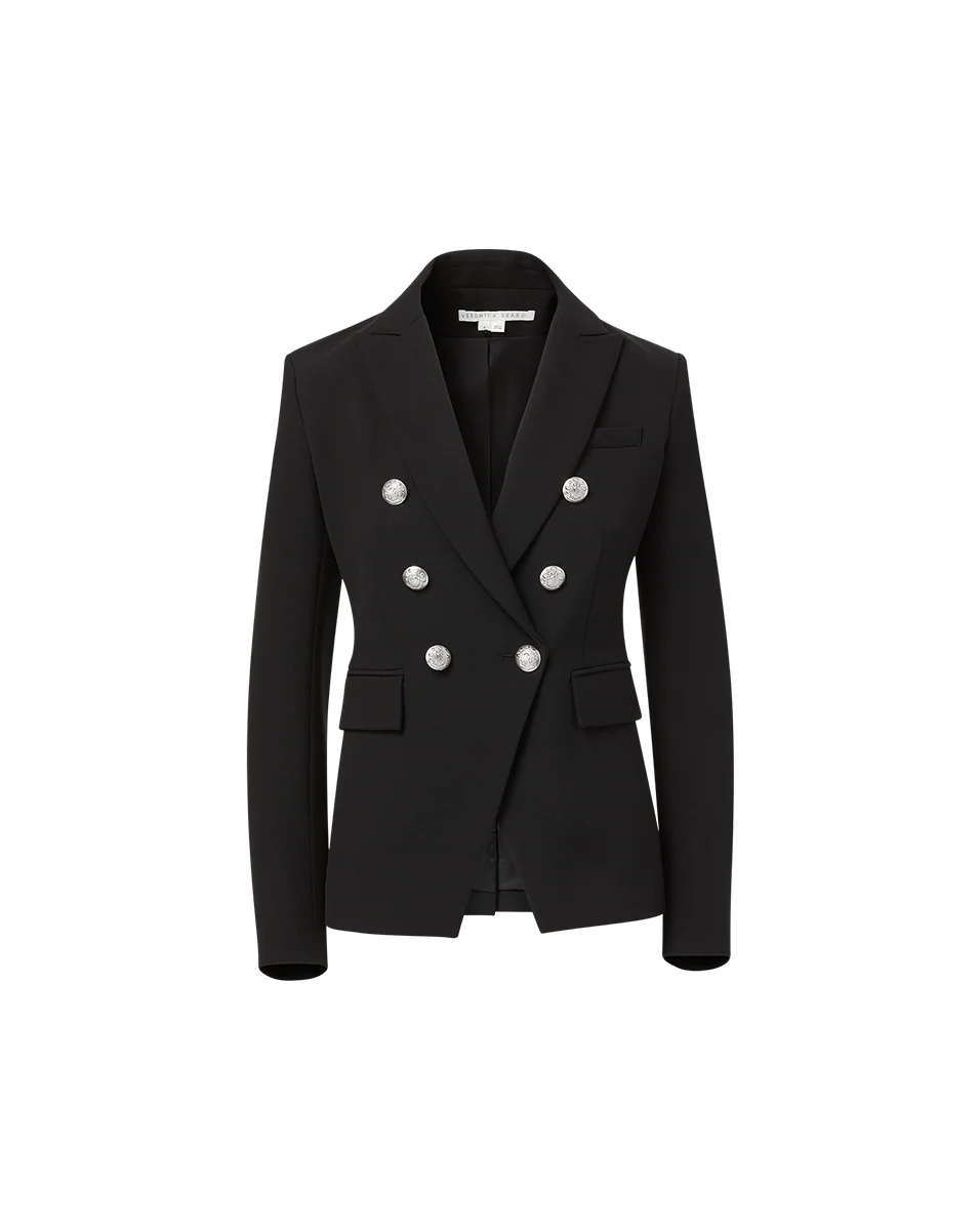 Miller Dickey Jacket in Black Silver Buttons