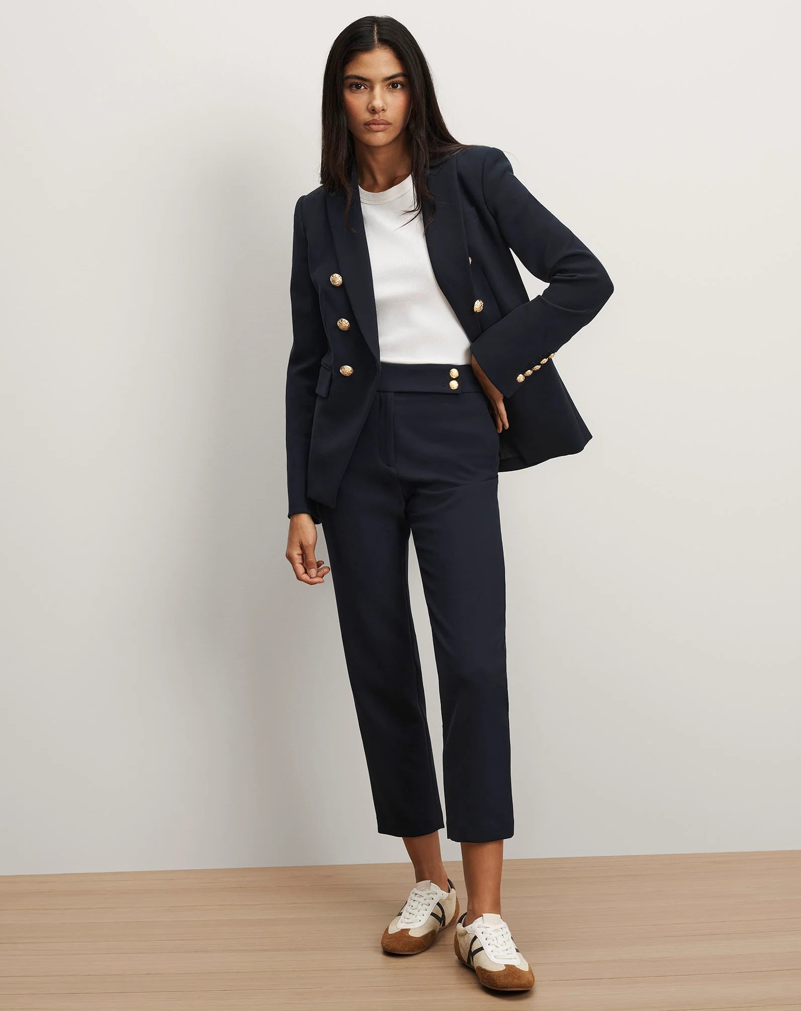 Miller Dickey Jacket in Navy Gold Buttons