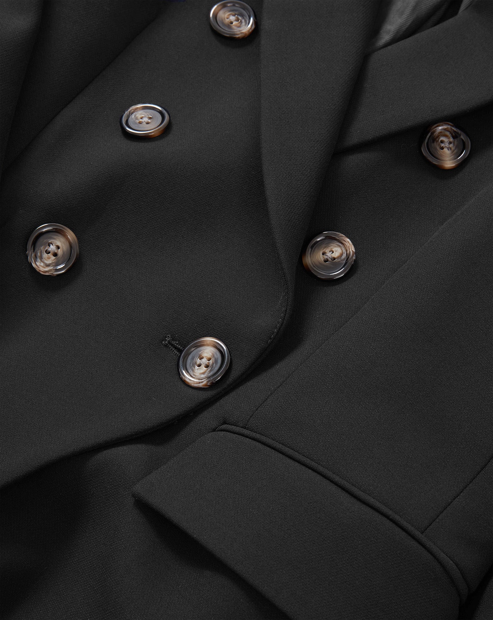 Miller Dickey Jacket with Horn-Button in Black