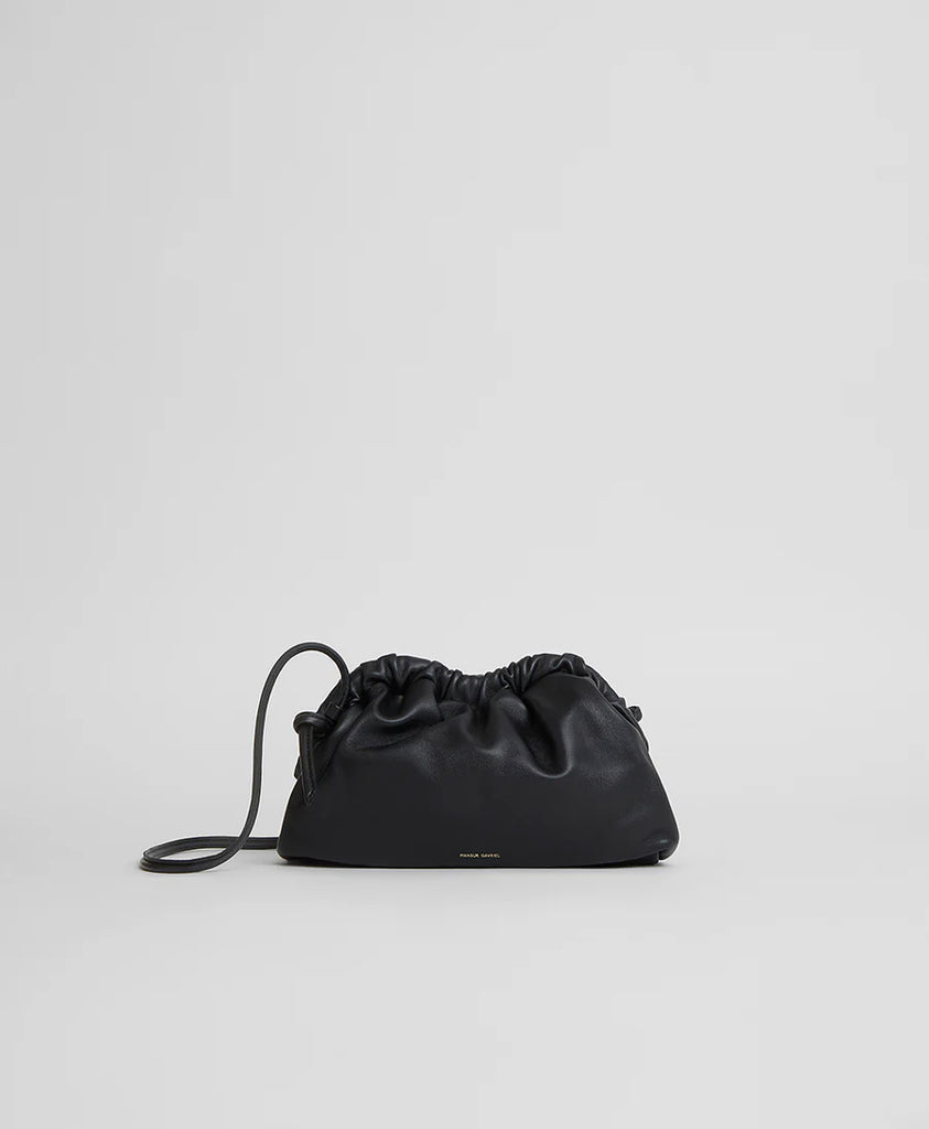 Mini Cloud Clutch in Black/Flamma