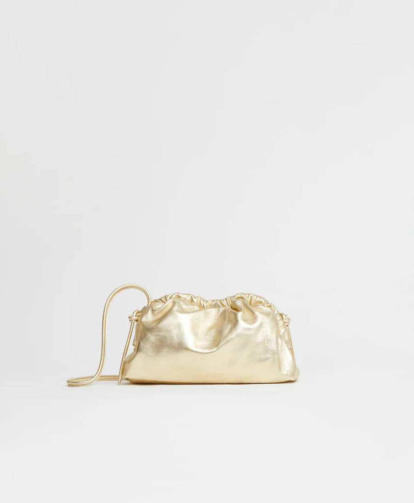 Mini Cloud Clutch in Gold