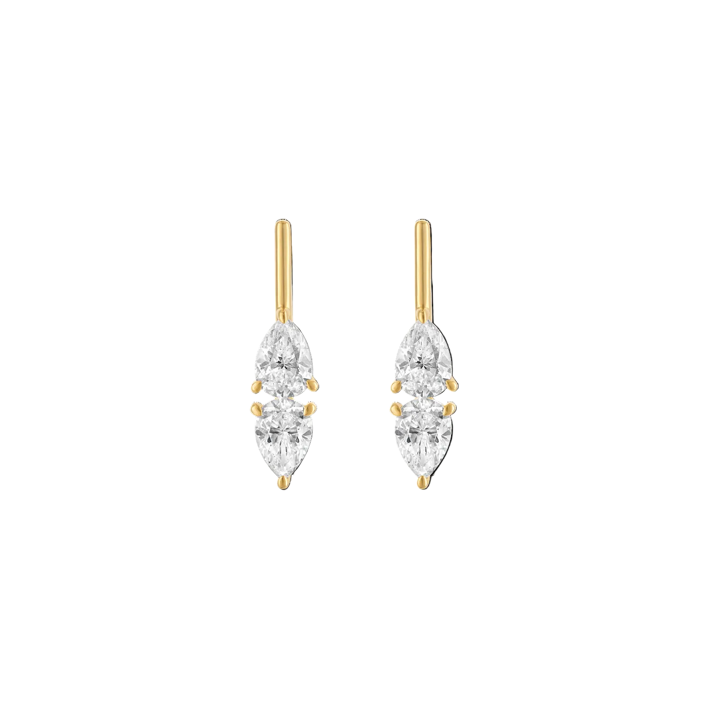 Mini Linea Raine Earrings in Gold