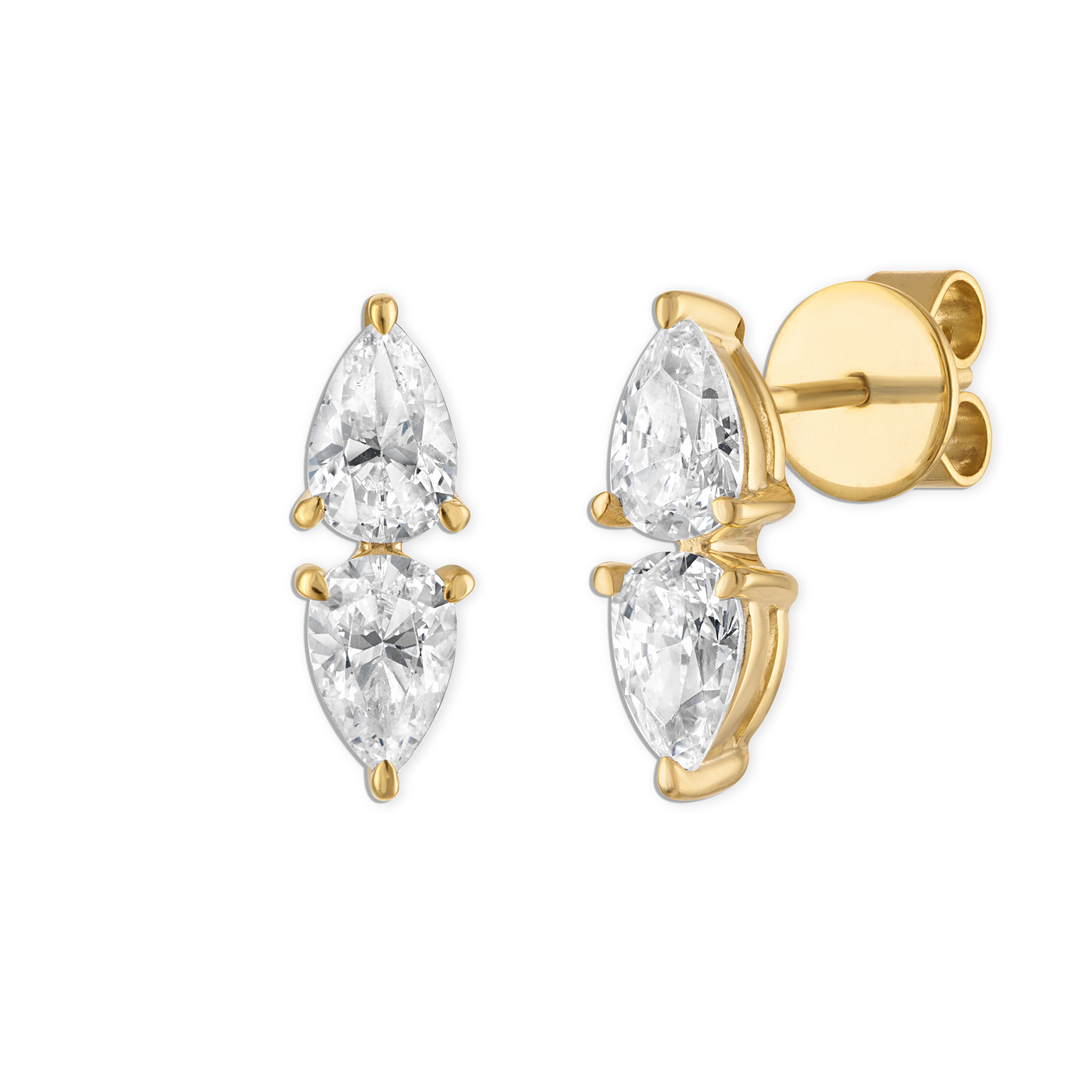 Mini Reflection Earrings in Gold
