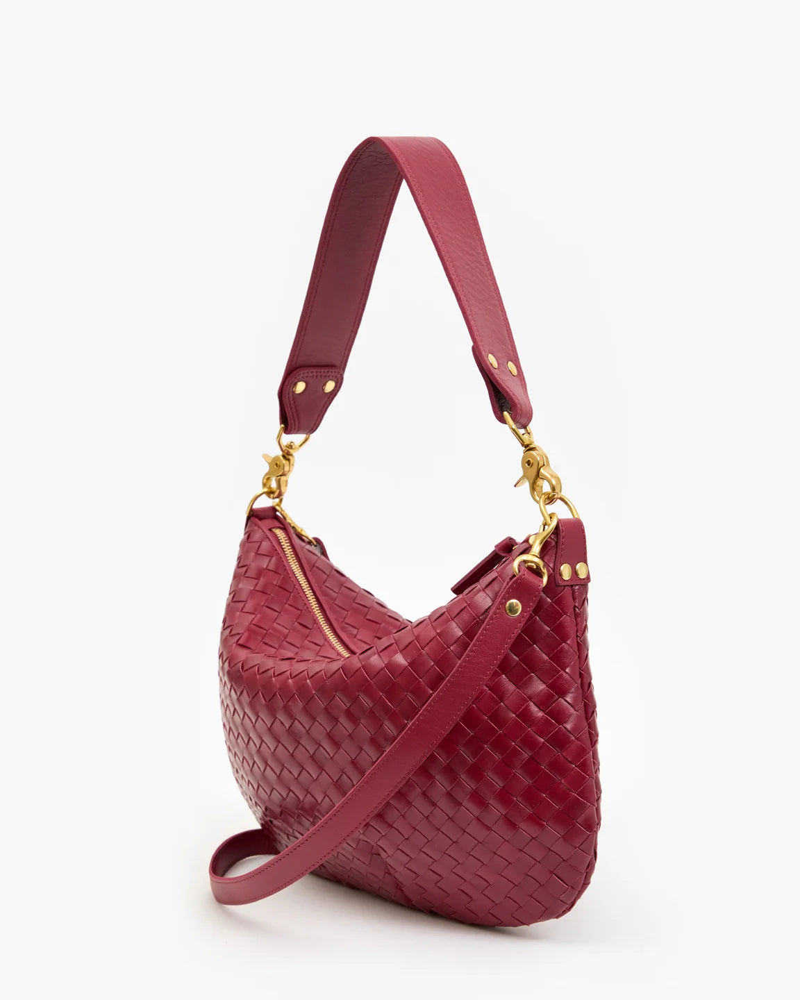 Moyen Messenger in Garnet Diagonal Woven