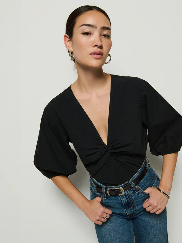 Celeste Blouse in Jet Black