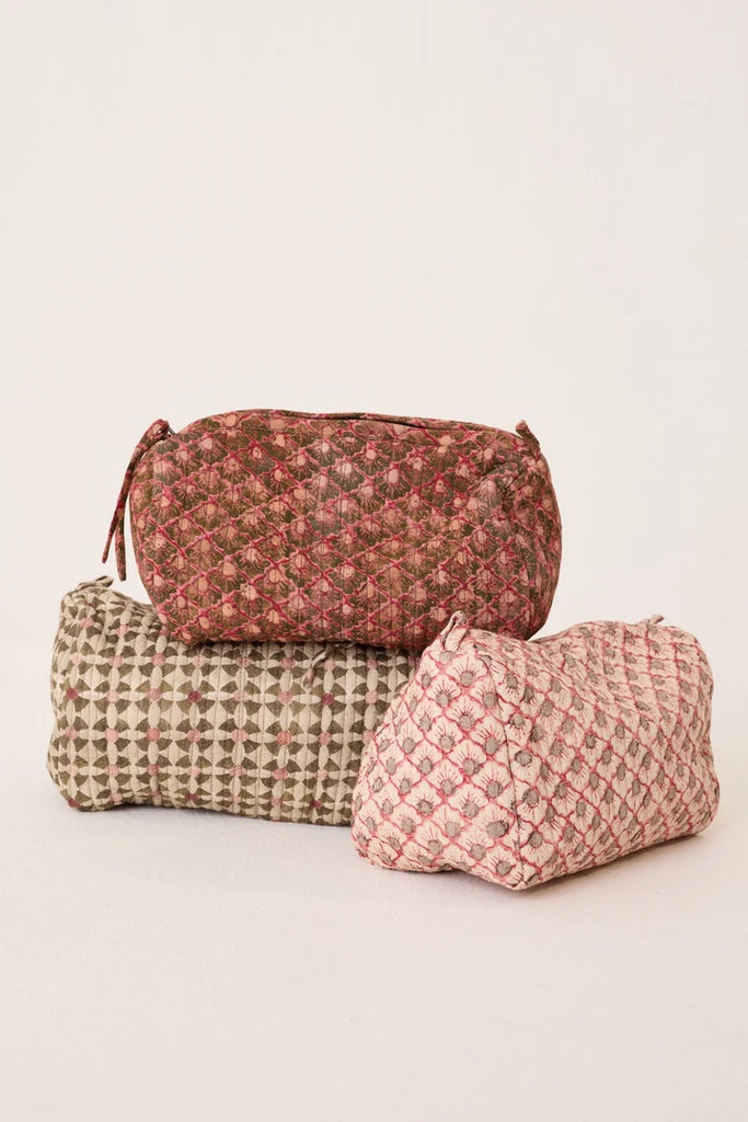 Cosmetic Bag in Zellige Limestone