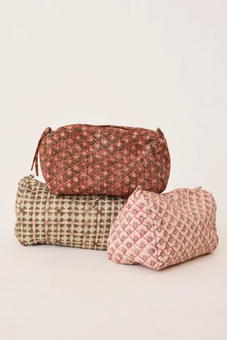 Cosmetic Bag in Zellige Limestone