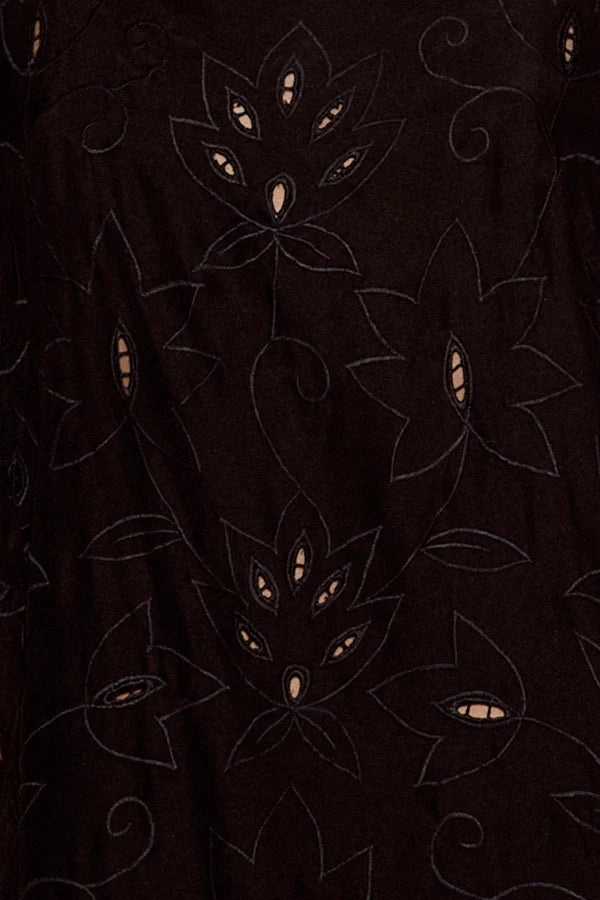 Jasper Short in Black Embroidery