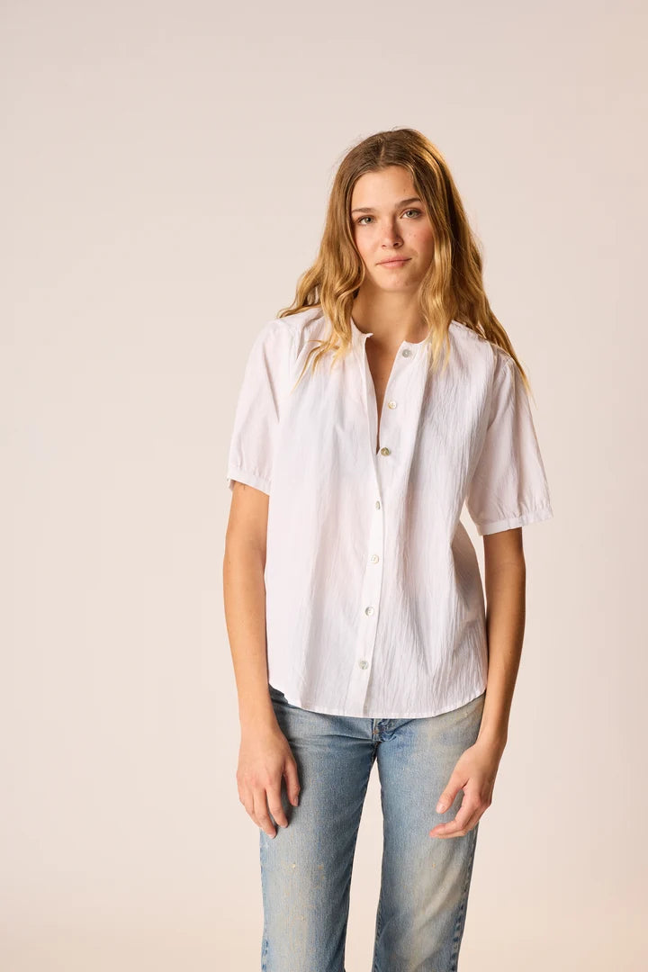 Violet Top in White