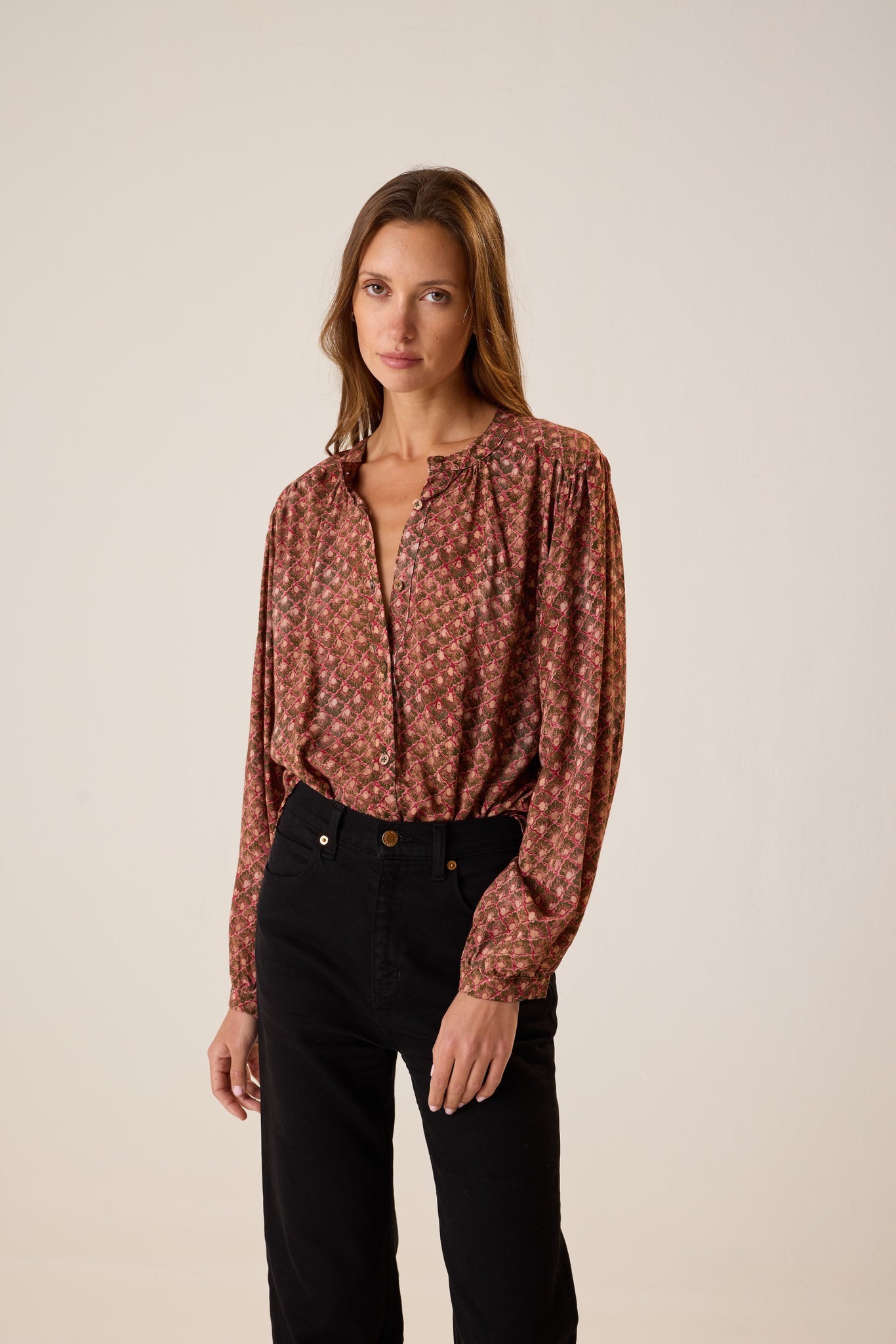 Tolan Shirt in Scallop Rosewood