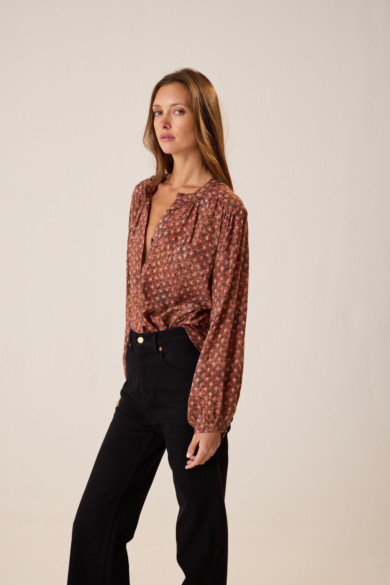 Tolan Shirt in Scallop Rosewood