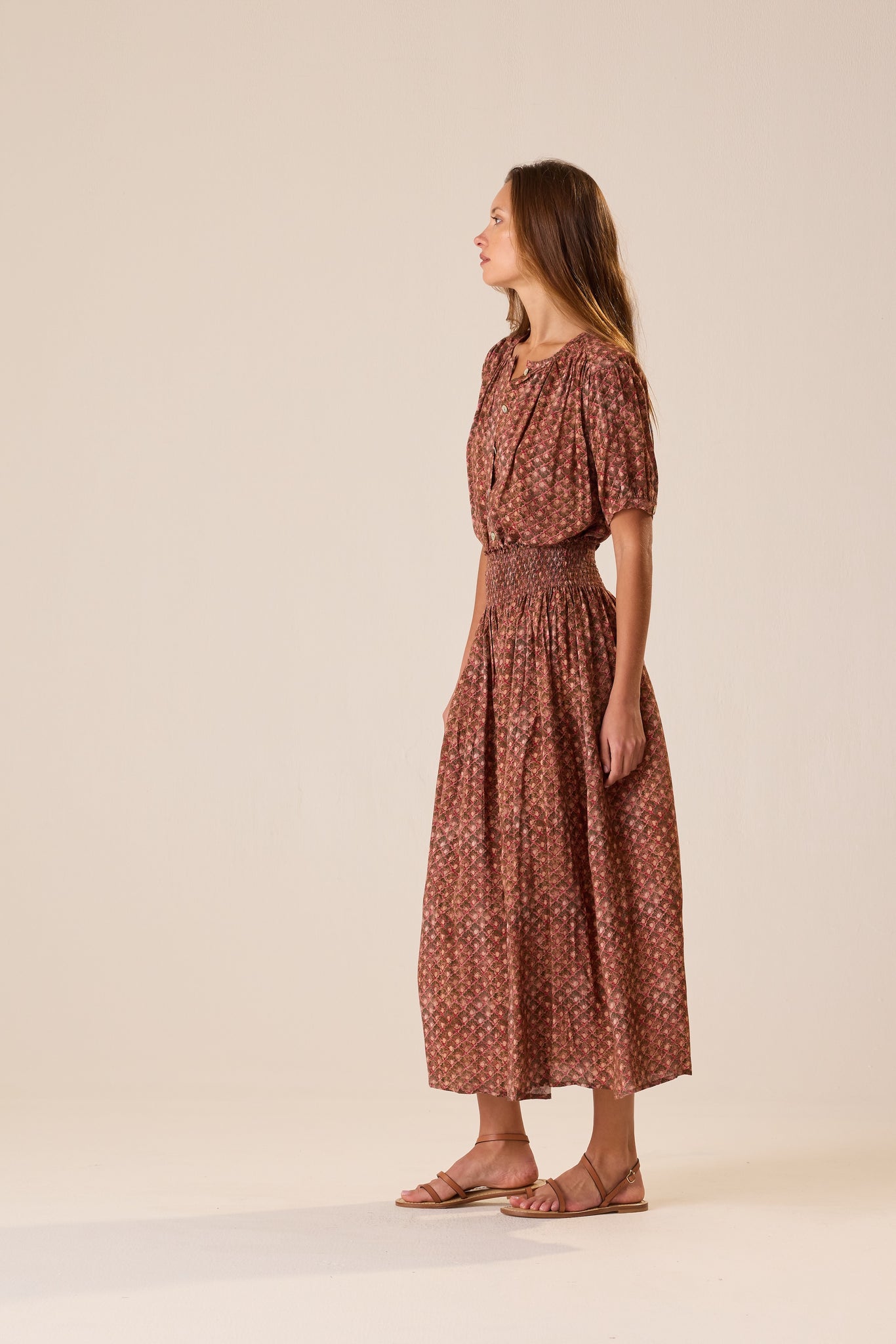 Bella Skirt in Scallop Rosewood