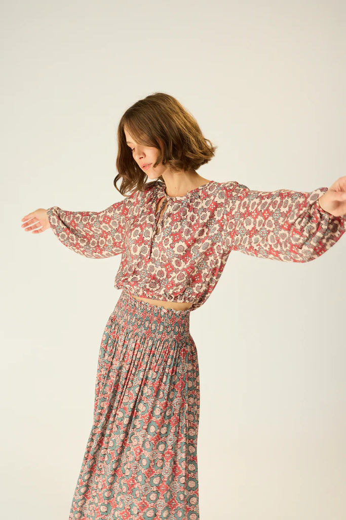 Amelia Top in Spanish Tile Almond