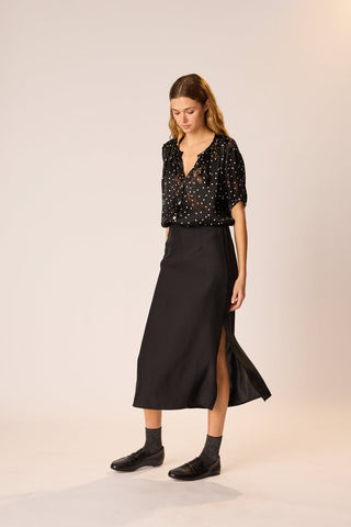 Anita Skirt in Black Silk