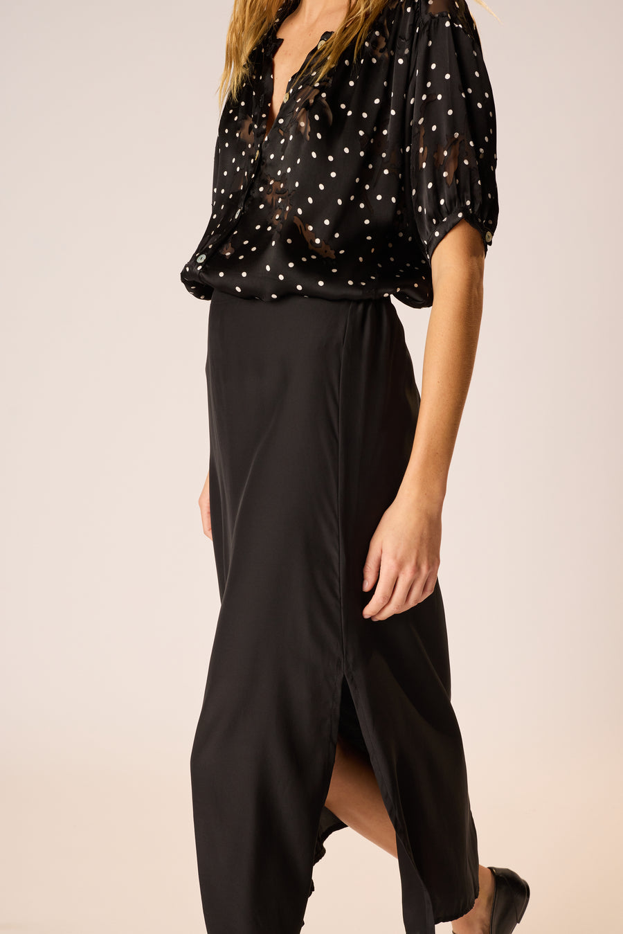 Anita Skirt in Black Silk