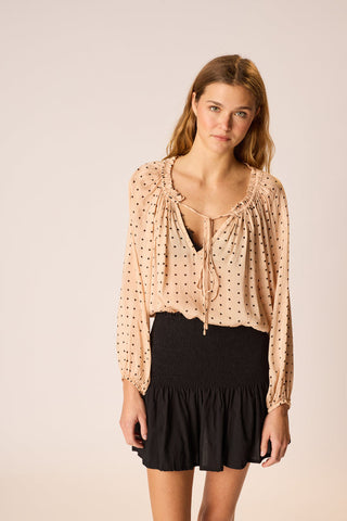 Chelsea Mini Skirt in Black Silk