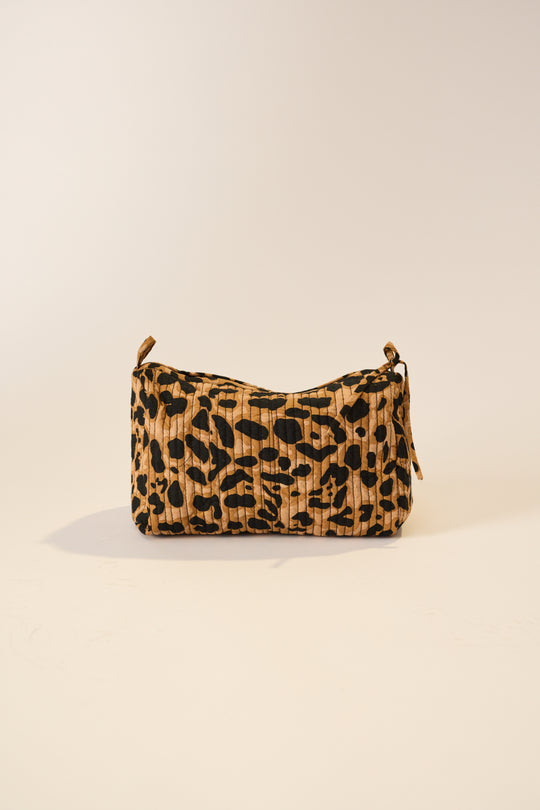 Cosmetic Bag Leopard Cotton