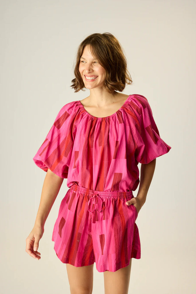 Ella Top in Sea Glass Pink