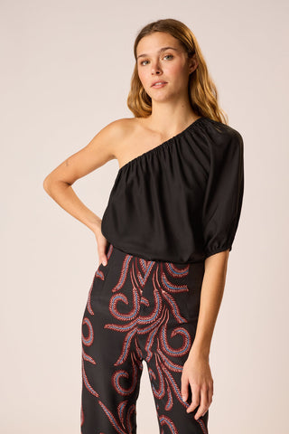 Erin Top in Black Silk