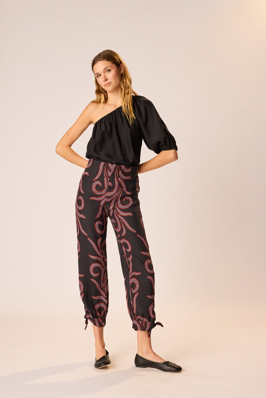 Erin Top in Black Silk