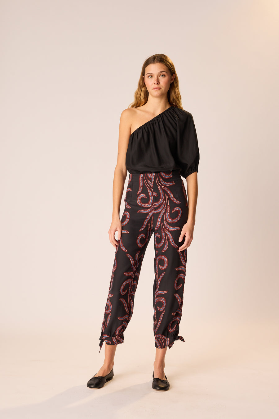 Erin Top in Black Silk
