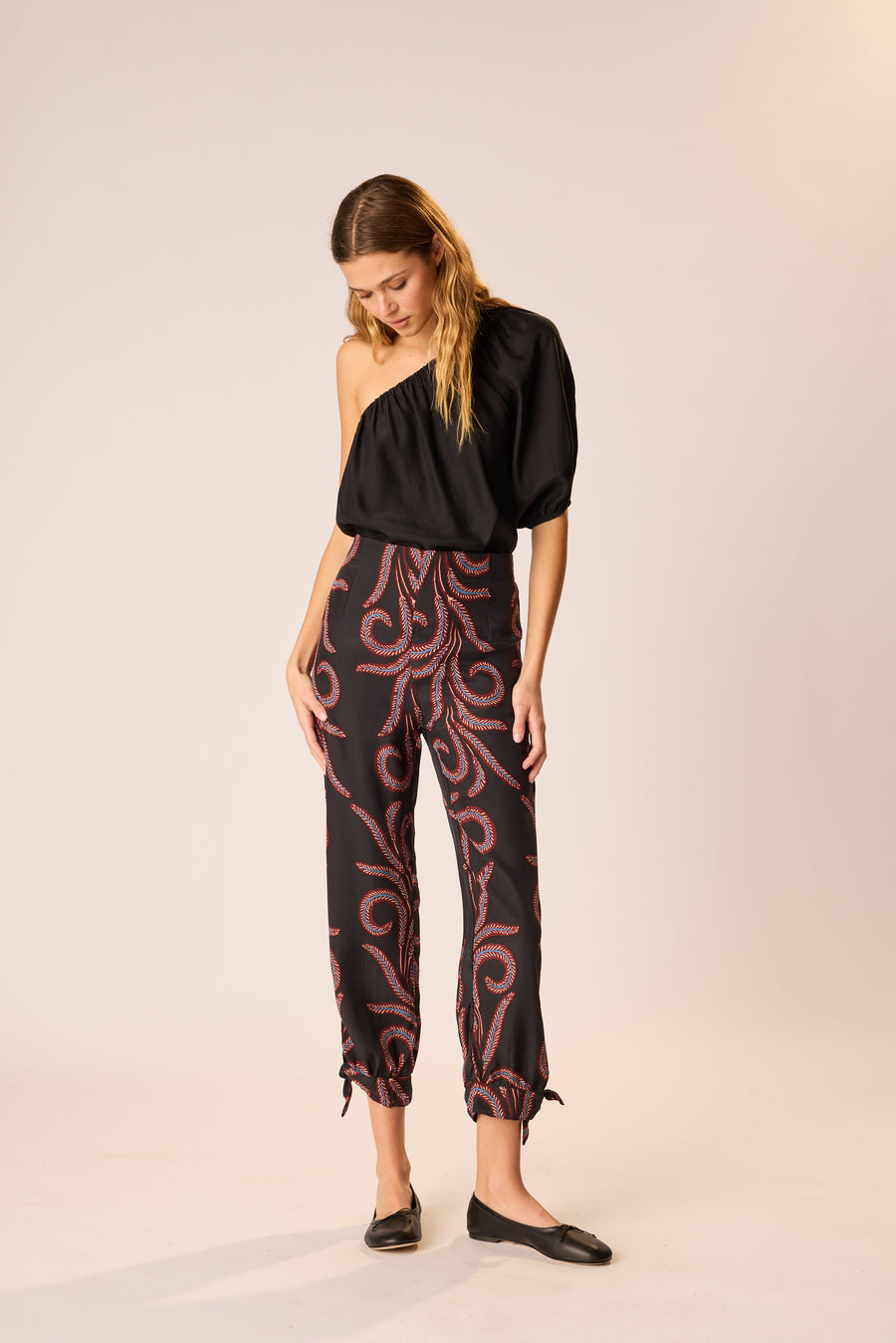 Erin Top in Black Silk