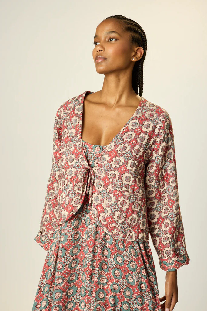 Saskia Jacket in Spanish Tile Combo
