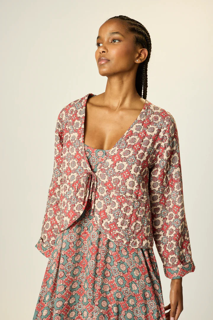 Saskia Jacket in Spanish Tile Combo