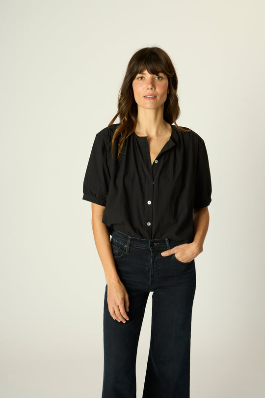 Violet Top in Black