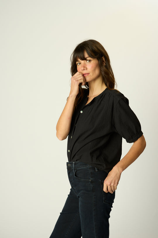 Violet Top in Black