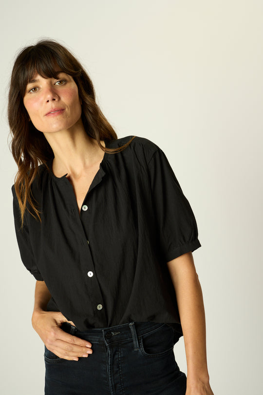 Violet Top in Black