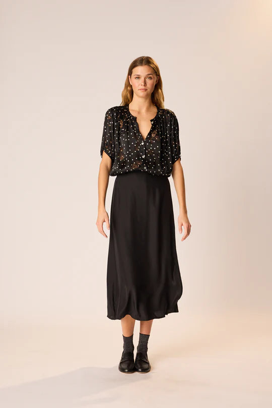 Violet Top in Midnight Burnout