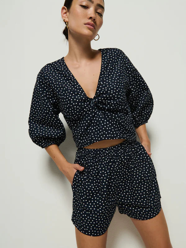 Celeste Blouse in Cabana Polka Dot